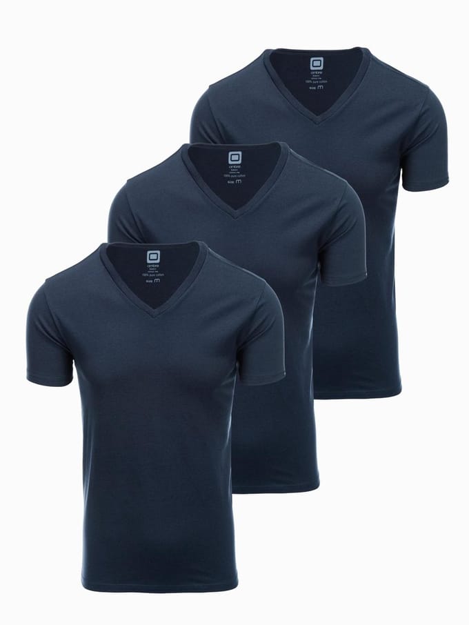OMBRE T-shirt - Regular Fit - Katoen - Korte Mouw Marine L