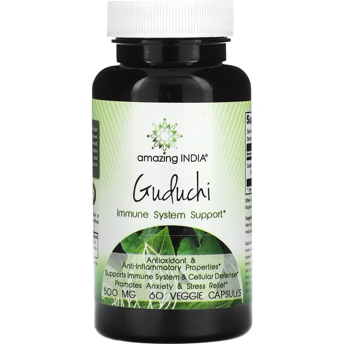 Amazing India, Guduchi, 500mg, 60 plantaardige capsules