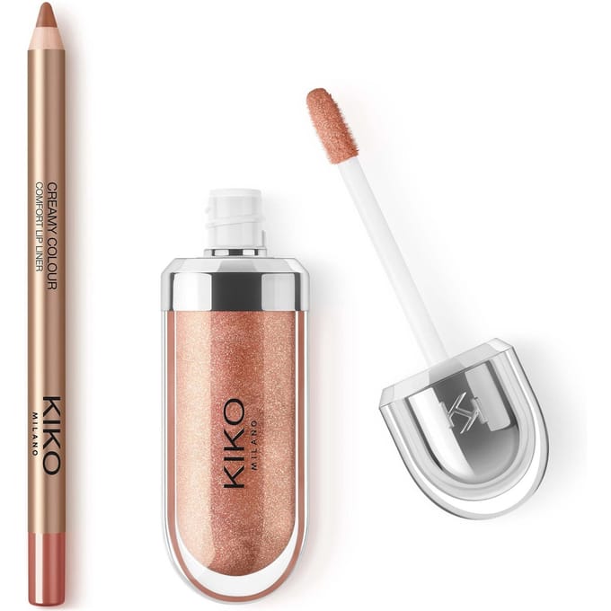 KIKO Milano 3D Hydra Lip Combo (Various Shades) - Golden Shimmer