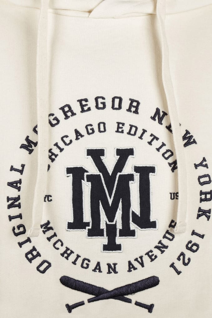 McGregor Graphic Hoody Ny Off White Größe: XXL | Kaputzenpullis Outlet | Herren | Weiß