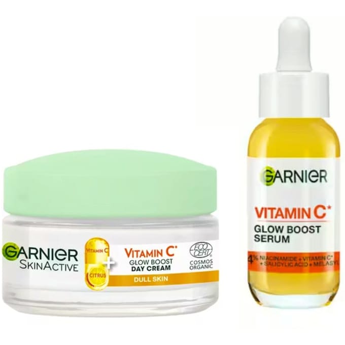 Garnier Vitamin C Glow Boost Day Cream &amp; Serum 50 ml + 30 ml