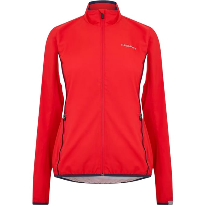 Head Dames Club Logo Volledige Rits Trainingsjack (Rood)