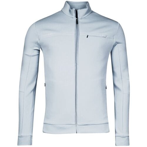 Thomas Maine Vest Sweat Cardigan Full Zip Doubleface Licht Blauw / male