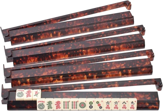 Mahjong Rack Set - Tegel Organizer - Spel Gemak - Antislip Bodem - 4 Stuks - Niet Gespecificeerd