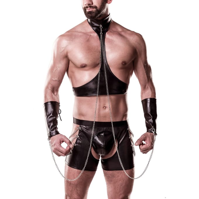 Harness in wetlook, 4 delig