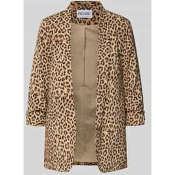 PIECES PCBOSELLA 3/4 PRINTED BLAZER NOOS Dames Blazer - Maat XS