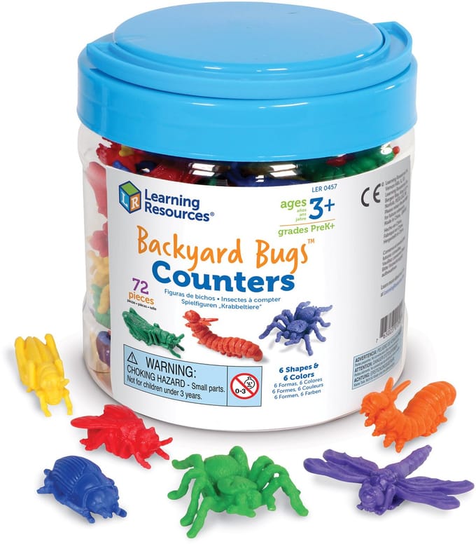 Learning Resources Backyard Bugs™ Counters (Set van 72) - 1+