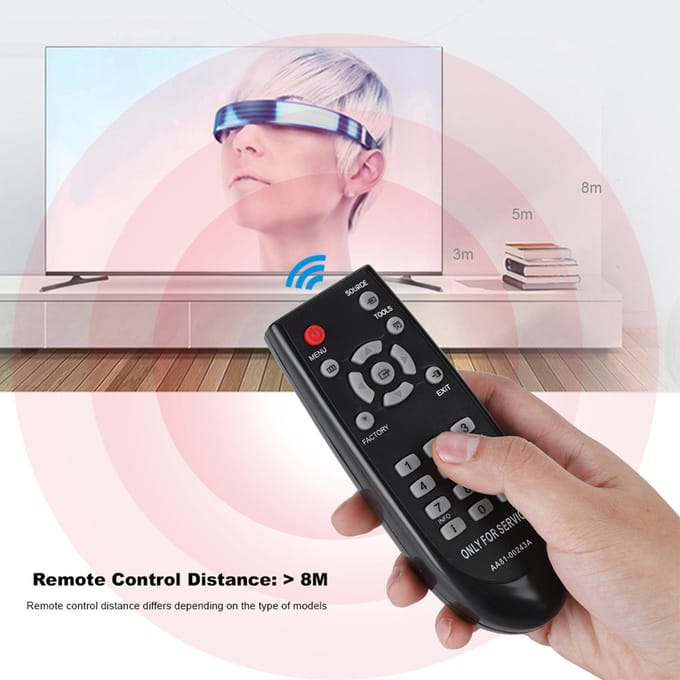 Télécommande Télécommande Intelligente pour Téléviseur Samsung AA81‑00243A Remplacement gray