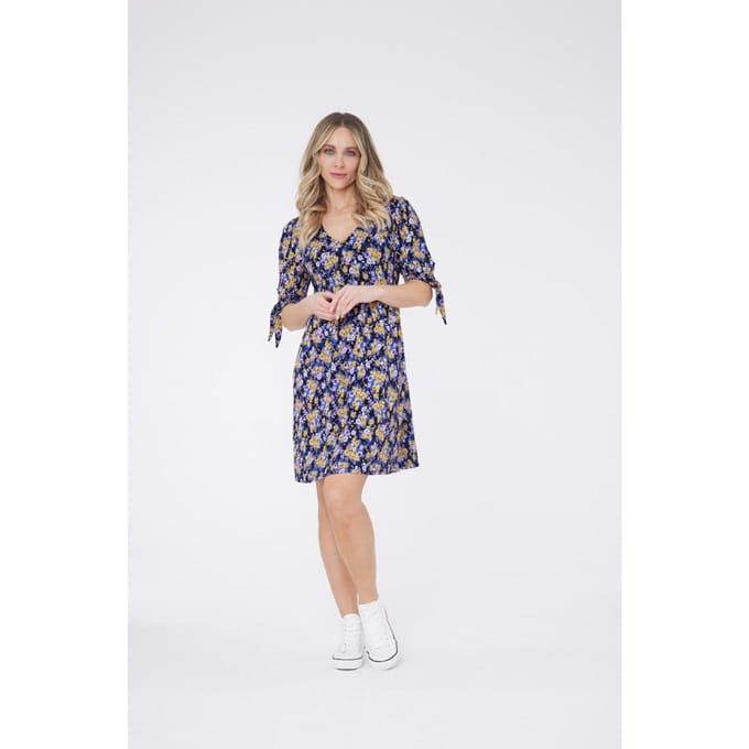 Korte jurk met bloemenprint