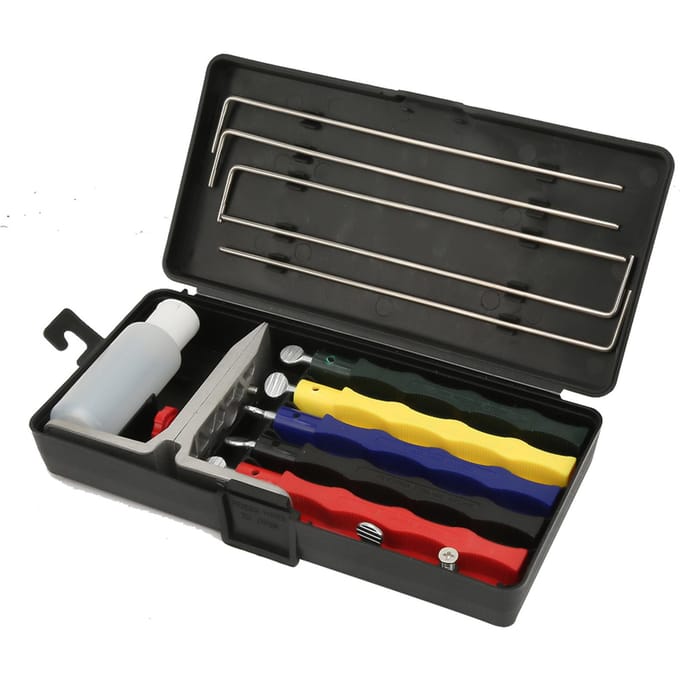 Slijpsteen Set Professionele Keuken FiX hoek Messenslijper Systeem Kit black