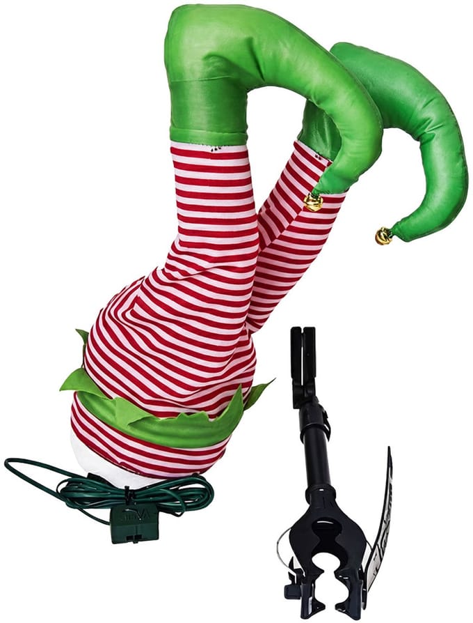 Clayre & Eef Kerstdecoratie Elfenbenen Groen Kunststof