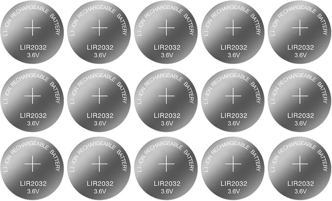 Oplaadbare Knopcel Batterijen - Muntcellen Lithium - Externe Apparaten - Hoge Capaciteit 40mAh - 20 x 3.2 mm