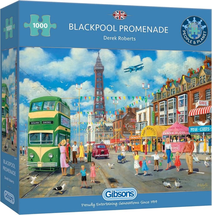 Legpuzzel 1000 Stukken: Prachtig Blackpool Kustgezicht - Hoge Kwaliteit Puzzel
