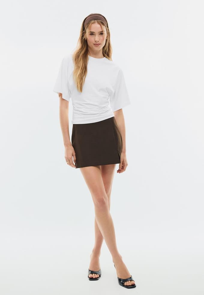 Stradivarius B08 T-shirt met korte mouw  Ecru M