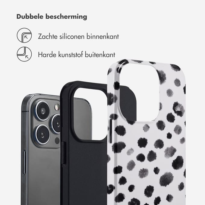 Selencia Hoesje - Geschikt voor Apple iPhone 13 Pro - Backcover - Trendy Leopard