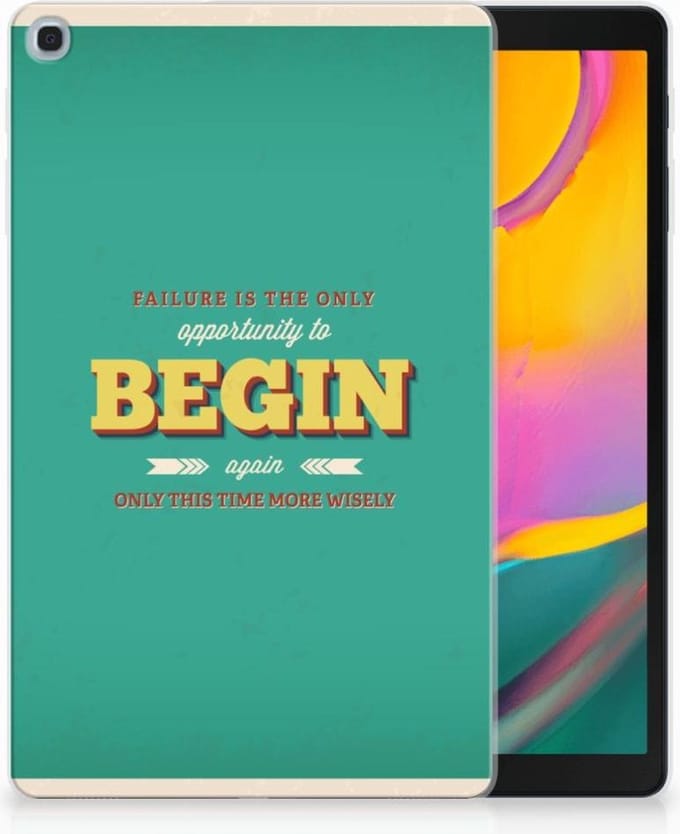 Samsung Galaxy Tab A 10.1 (2019) Back cover met naam Quote Begin