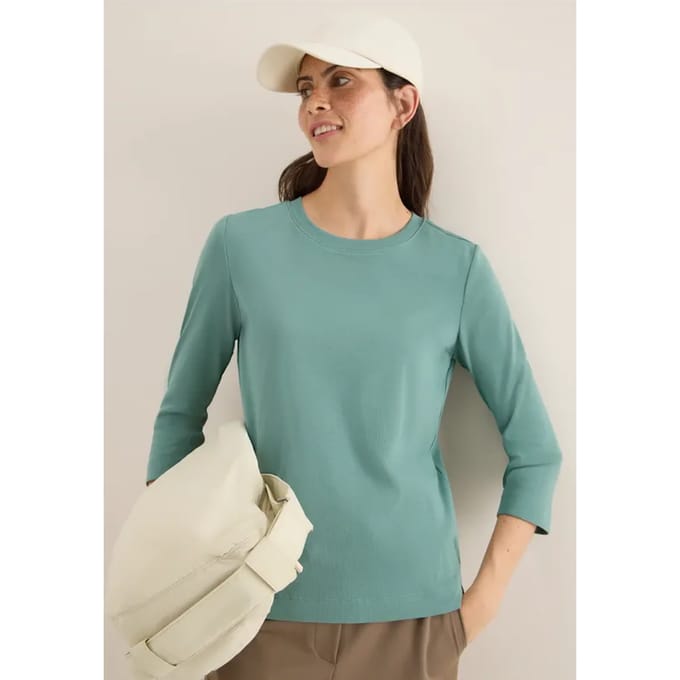 Shirt met geribde structuur