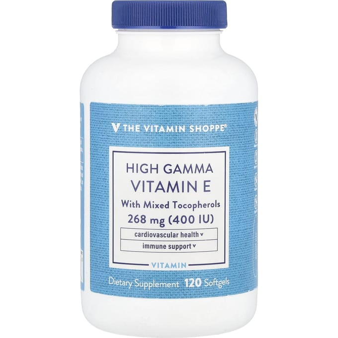 The Vitamin Shoppe, Vitamine E à Gamma Élevé, avec Tocophérols Mixtes, 120 Gélules Molles