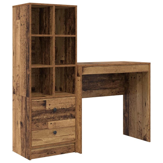 vidaXL - Bureau - Oudhout - 125,5 - x - 40 - x - 127 - cm - 2 - st