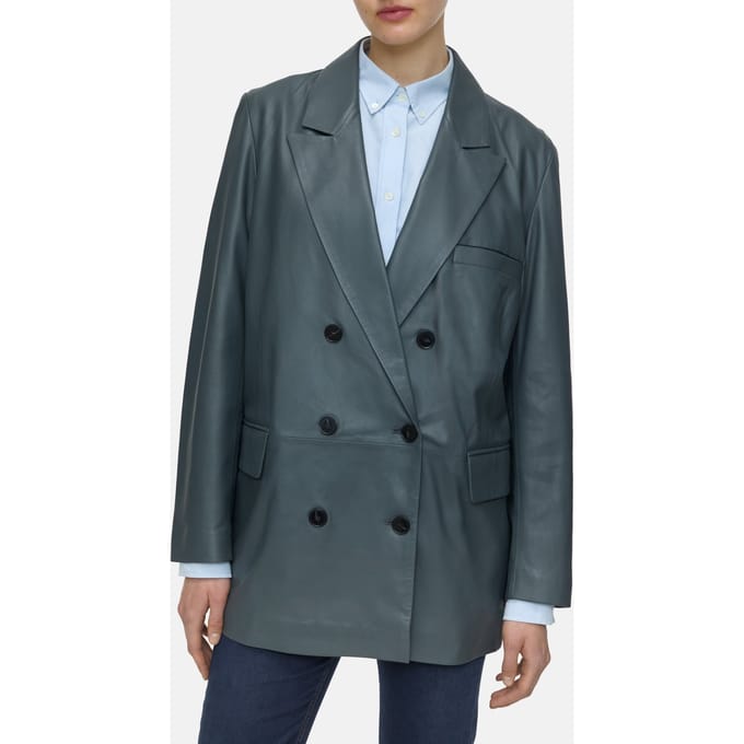 Closed Classic Blazer Pini Green Maat: S | Leren Jassen Outlet | Dames | Groen