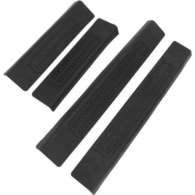 4 stuks Deurdorpelbeschermstrips Krasbescherming TPE Deurdorpel Slijtplaat Siersticker black