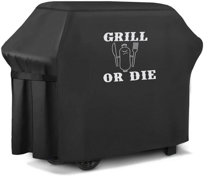 FEROCITY - Grillhoes - 105 cm x 100 cm x 48 cm - Waterdicht - UV-bestendig - Polyester - Zwart