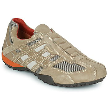 GEOX SNAKE HEREN Sneakers - BEIGE/DONKERORANJE - Maat 43