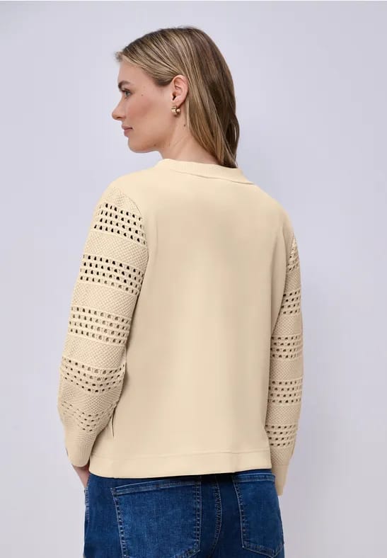 Jas met lange mouwen in Silk-Look