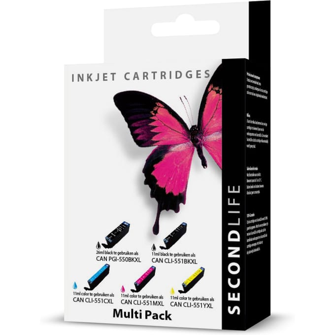 SecondLife - Multipack Canon 550 Black & 551 Serie