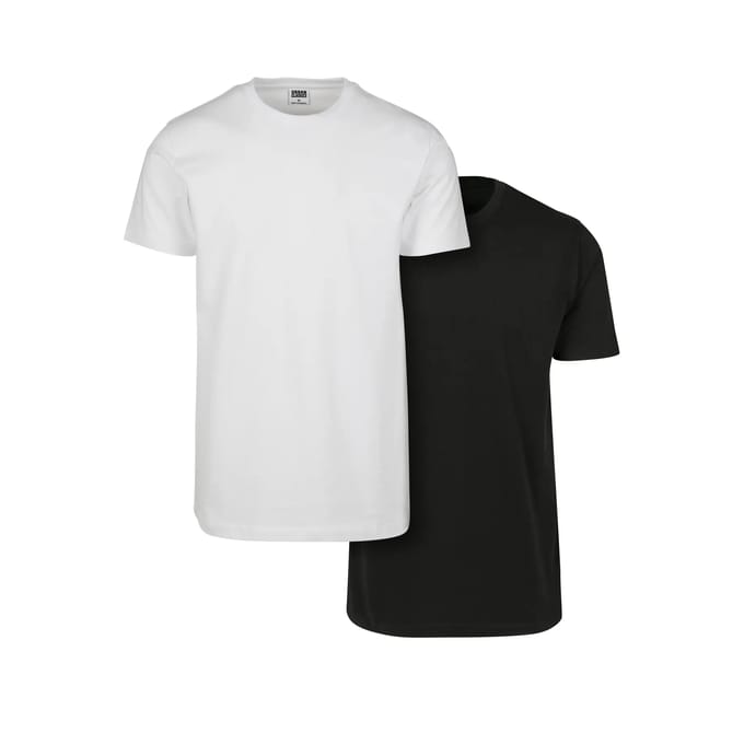 Urban Classics - Basic 2Pack Heren Tshirt - 2XL - Wit