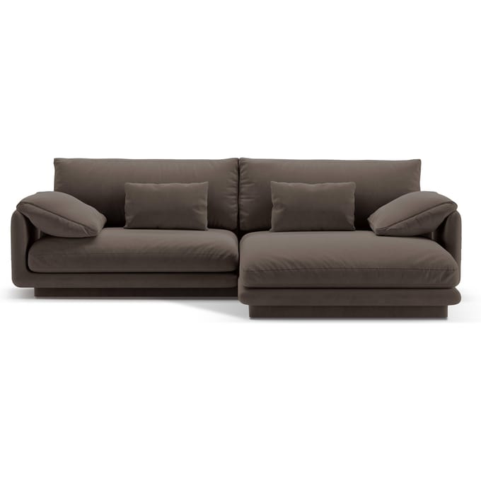 4-zits hoekbank Torino rechts velvet | Micadoni