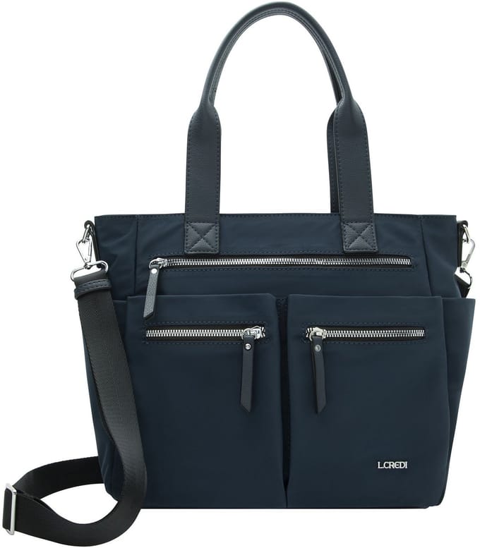 L.CREDI shopper Odeta Shopper Marine donkerblauw