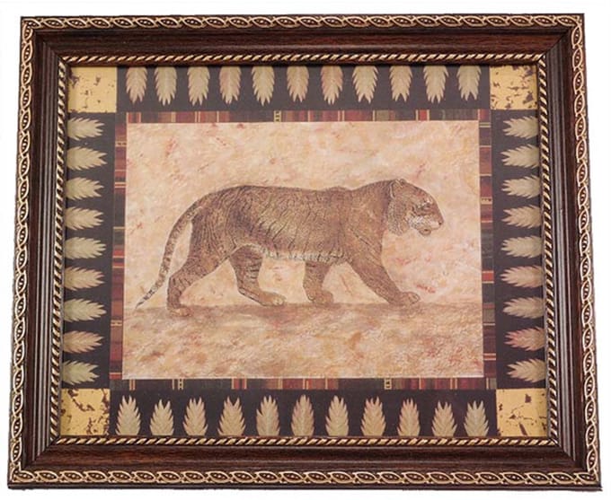 Tijger schilderij - 24 cm x 29 cm
