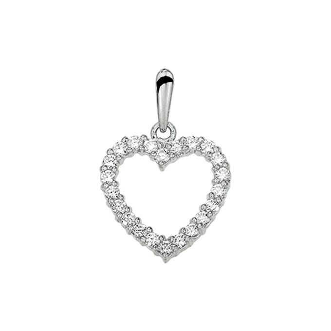 The Jewelry Collection Hanger Hart Zirkonia - Goud