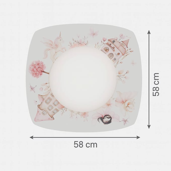 Elobra LED plafondlamp Feenwelt Starlight, wit/roze, lengte 58 cm