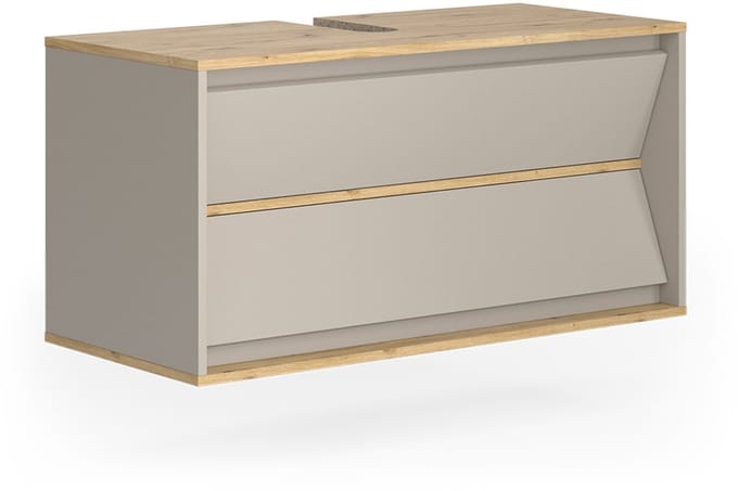 Vicco Edelin Wastafelonderkast – 100 x 50 cm met 2 lades Kasjmier