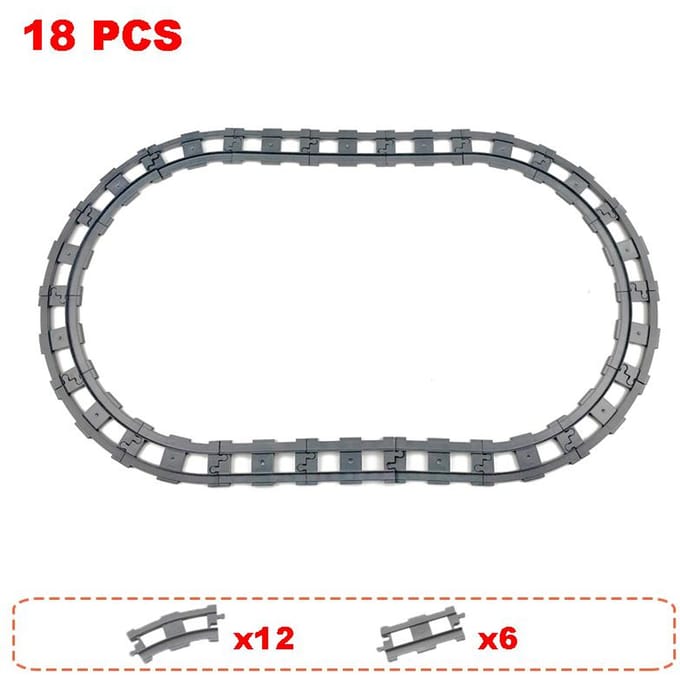 Blocs de construction de grande taille Idéal pour un cadeau d'enfant comprenant des sets de train Voie ferrée DIY Assemblage Apprentissage interactif-