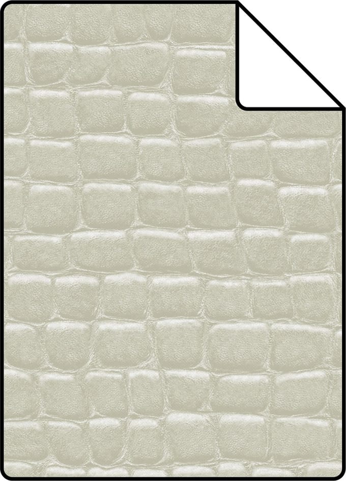 Proefstaal Origin Wallcoverings behang krokodillenhuid wit - 26,5 x 21 cm - 347777-S