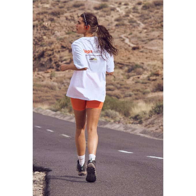 Dames Dsgn Studio Outdoors Bedrukt Oversized T-shirt | Wit | Maat: Large