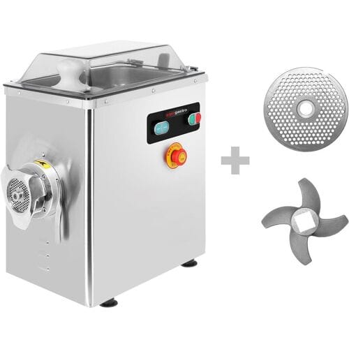 GGM Gastro Elektrischer Fleischwolf - Größe 22 - 400kg/h - 1,5 kW - 1400 U/min Zilver
