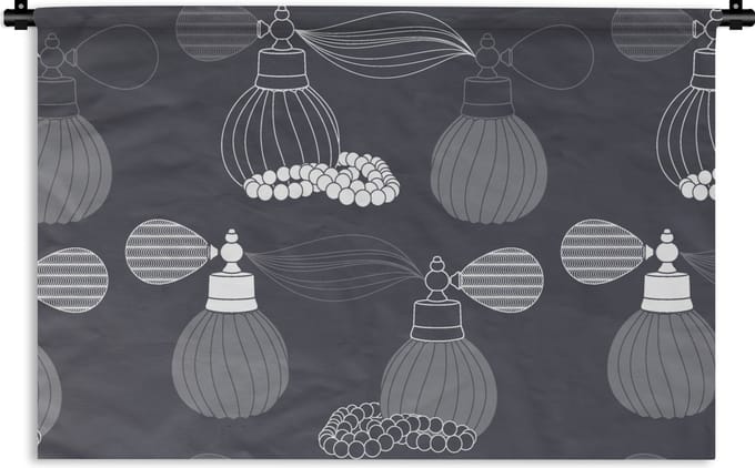 Wandkleed - Wanddoek - Parfum - Ketting - Design - 60x40 cm - Wandtapijt