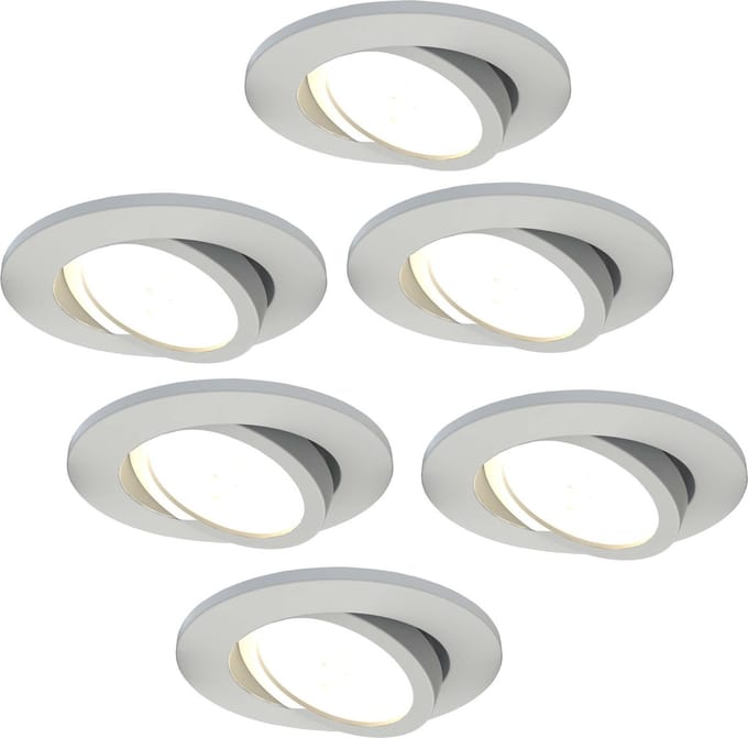 Ledvion - 6X LED Inbouwspot - Wit - Dimbaar - 7W - IP65 - CCT - COB - Ø90mm