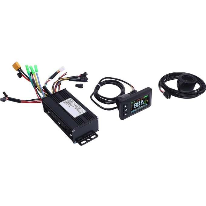 Elektrische Scooter Ombouwkit 26A Controller Waterdicht LCD GD02 Kleurendisplay Meter 130X Duim black