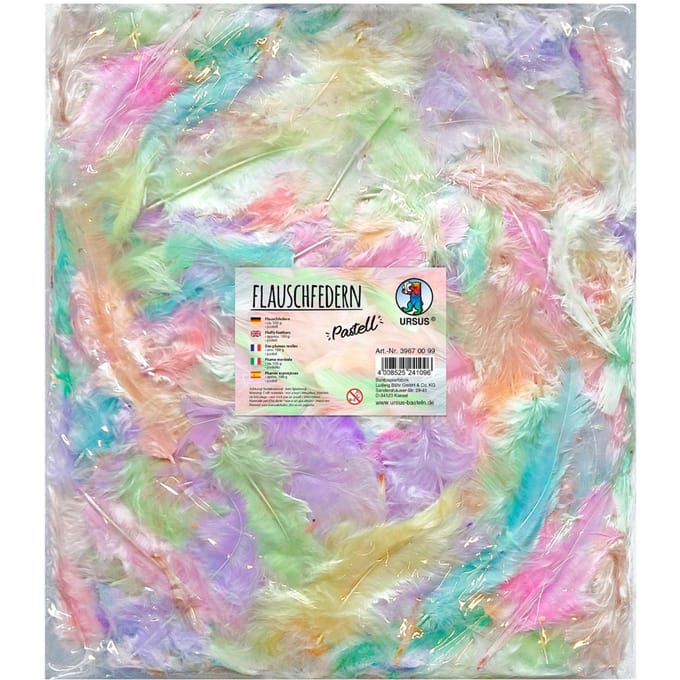 Pluizige veren, 100 g - Pastell