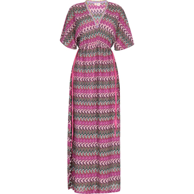 IZIA Jurk Dames Roze Veelkleurig
