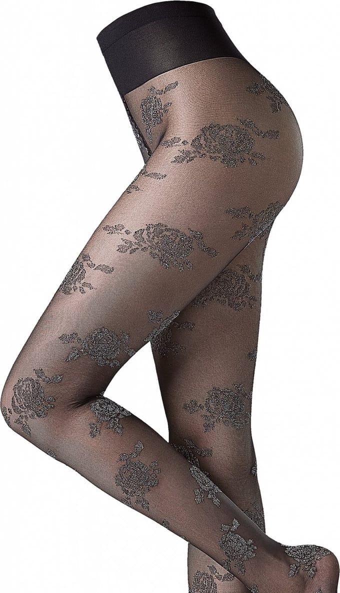 Oroblu silver rose 20 den panty maat S zwart
