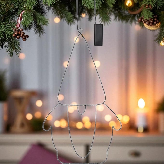 Silhouette Kerstman - zwart