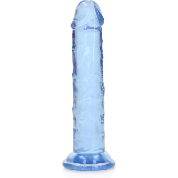 RealRock by Shots Rechtdoor Realistische Dildo met Zuignap - 6'' / 14,5 - Blauw - 14.5 cm