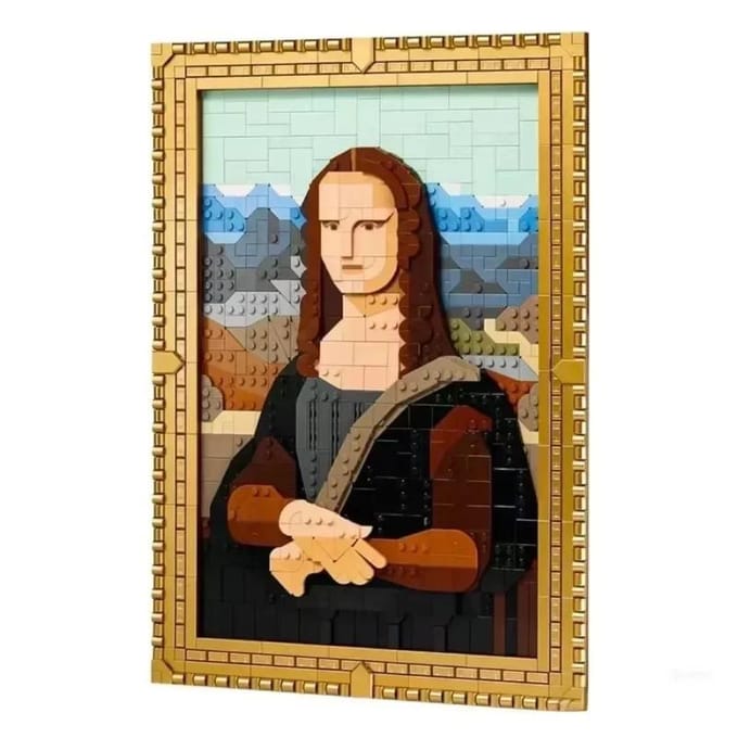 Art 31213 Wereldberoemd Schilderij 3D Model Gemonteerd Baksteen Speelgoed Kerstcadeau Woondecoratie beige