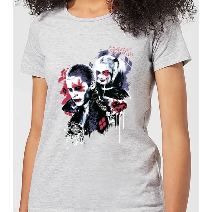 DC Comics Suicide Squad Harleys Puddin Dames T-shirt - Grijs - S